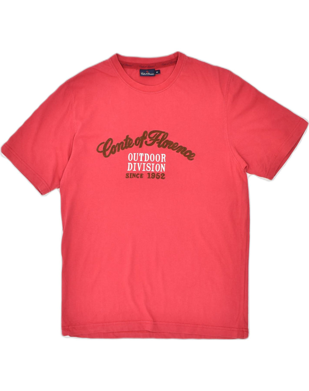 CONTE OF FLORENCE Mens Graphic T-Shirt Top Medium Pink | Vintage | Thrift | Second-Hand | Used Clothing | Messina Hembry 