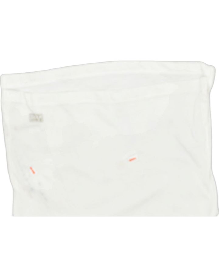 ASICS Womens Sleeveless Polo Shirt UK 10 Small White Cotton | Vintage | Thrift | Second-Hand | Used Clothing | Messina Hembry 