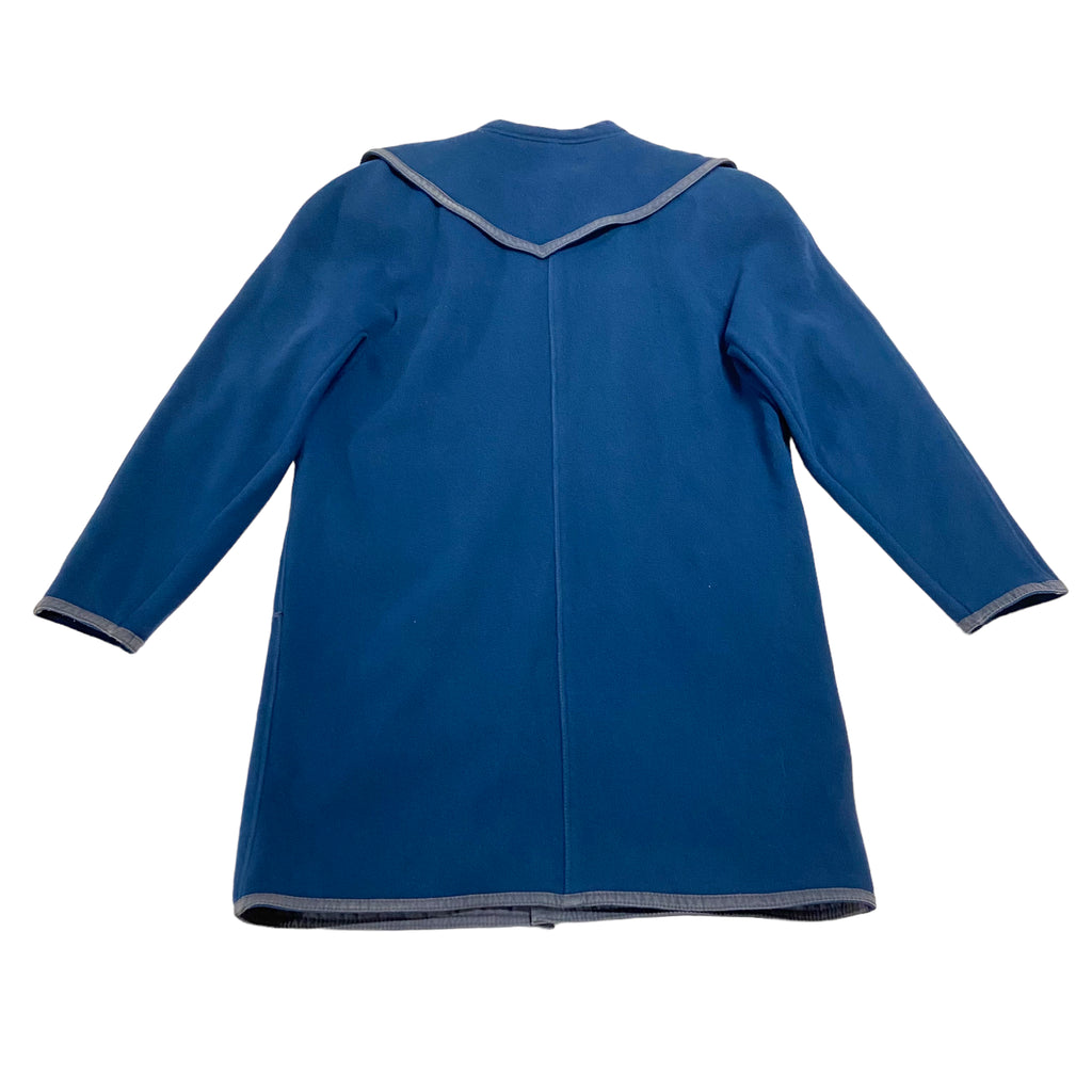 Gianni Versace Women's Wool Cashmere Coat | Vintage High End Designer Blue VTG | Vintage Messina Hembry | Thrift | Second-Hand Messina Hembry | Used Clothing | Messina Hembry 