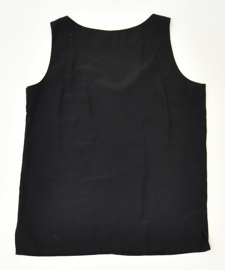 ICAM Womens Vest Top IT 42 Medium Black Polyester Classic Vintage | Vintage | Thrift | Second-Hand | Used Clothing | Messina Hembry 