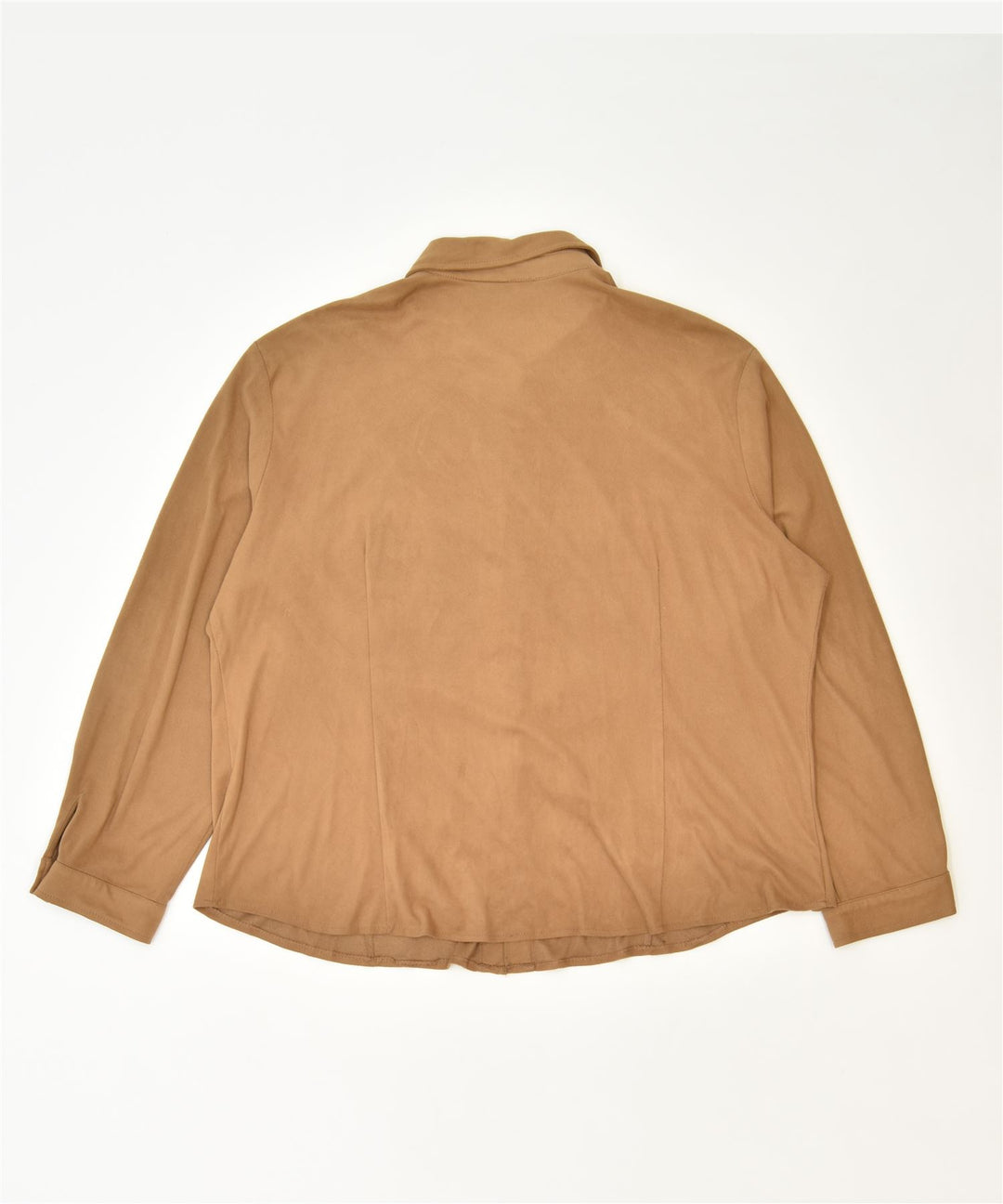 VINTAGE Womens Shirt UK 20 2XL Brown Polyester Classic | Vintage | Thrift | Second-Hand | Used Clothing | Messina Hembry 