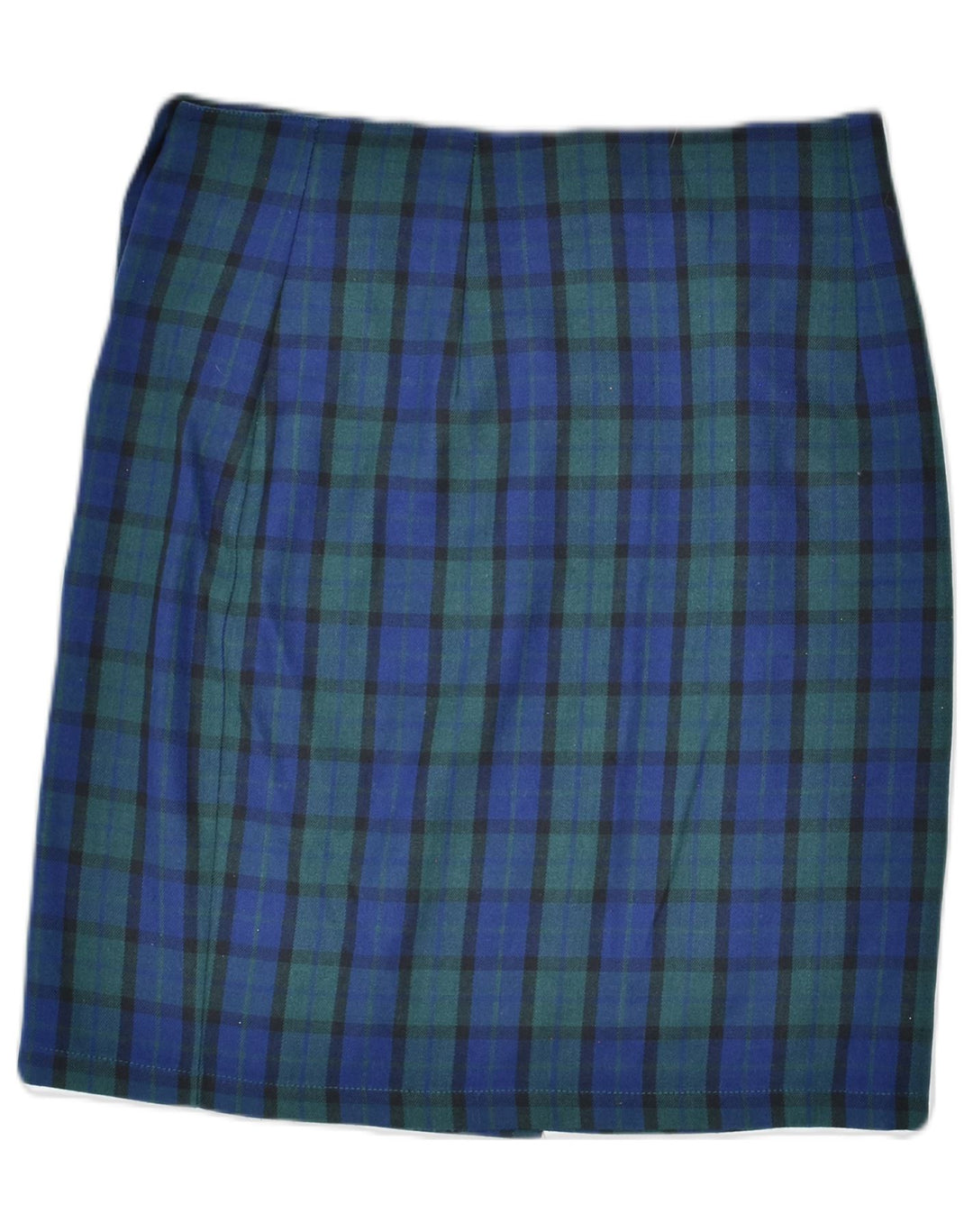 CARLA FERRONI Womens Straight Skirt IT 42 Medium W30 Green Check Acetate | Vintage | Thrift | Second-Hand | Used Clothing | Messina Hembry 