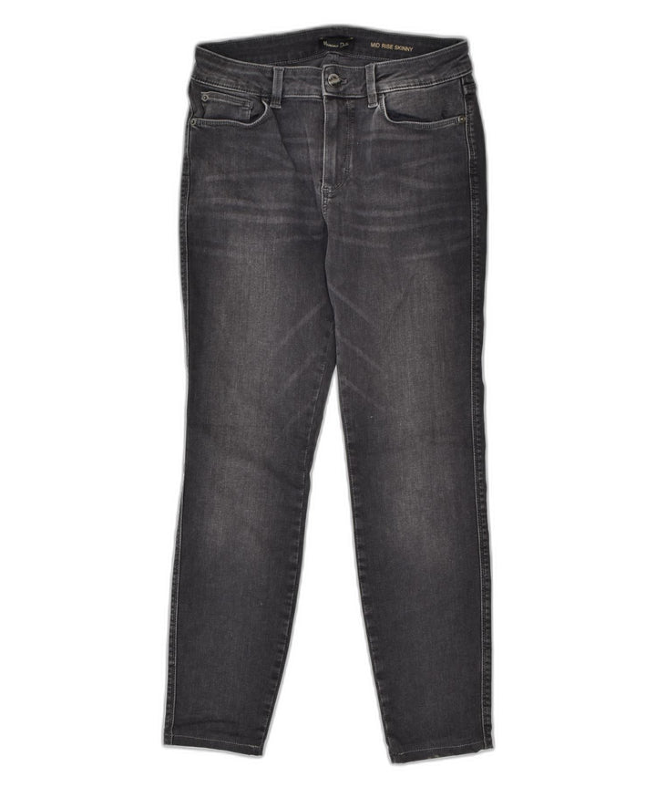 MASSIMO DUTTI Womens Mid Rise Skinny Jeans US 8 Medium W30 L26 Black | Vintage | Thrift | Second-Hand | Used Clothing | Messina Hembry 