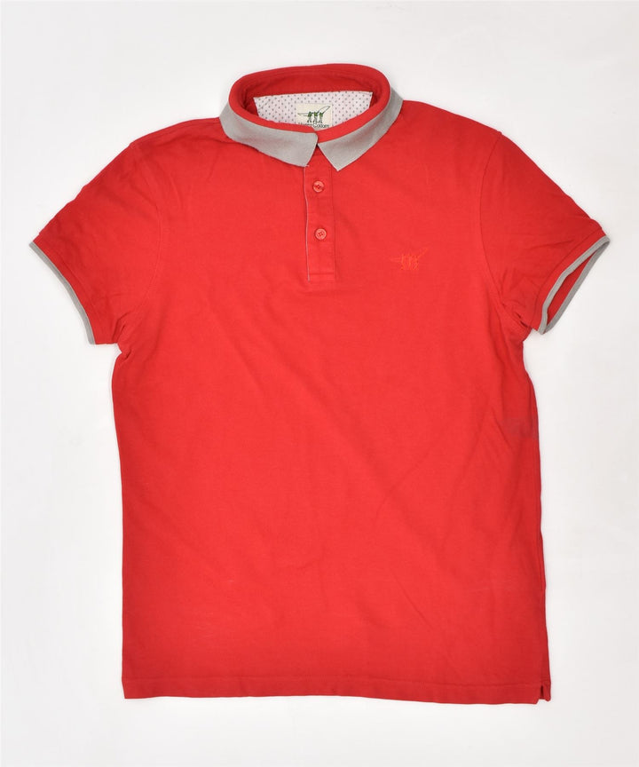 HENRY COTTONS Mens Polo Shirt Small Red Cotton | Vintage | Thrift | Second-Hand | Used Clothing | Messina Hembry 