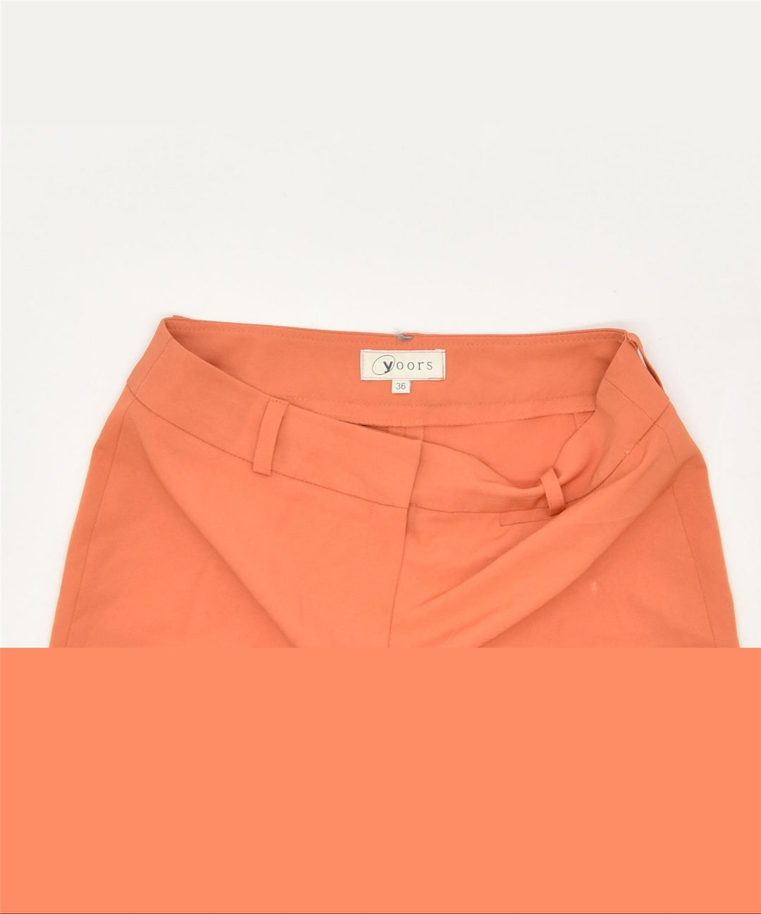 YOORS Womens Bootcut Suit Trousers EU 36 Small W28 L33 Orange Classic | Vintage | Thrift | Second-Hand | Used Clothing | Messina Hembry 