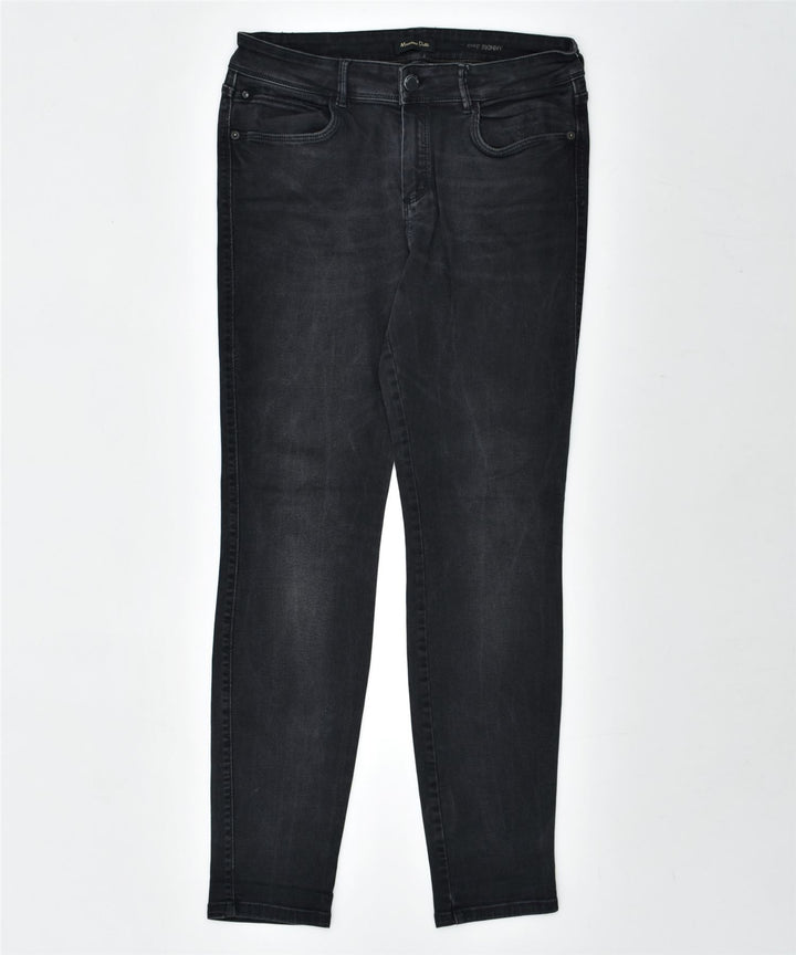 MASSIMO DUTTI Womens Mid Rise Skinny Jeans W28 L29 Black Cotton | Vintage | Thrift | Second-Hand | Used Clothing | Messina Hembry 