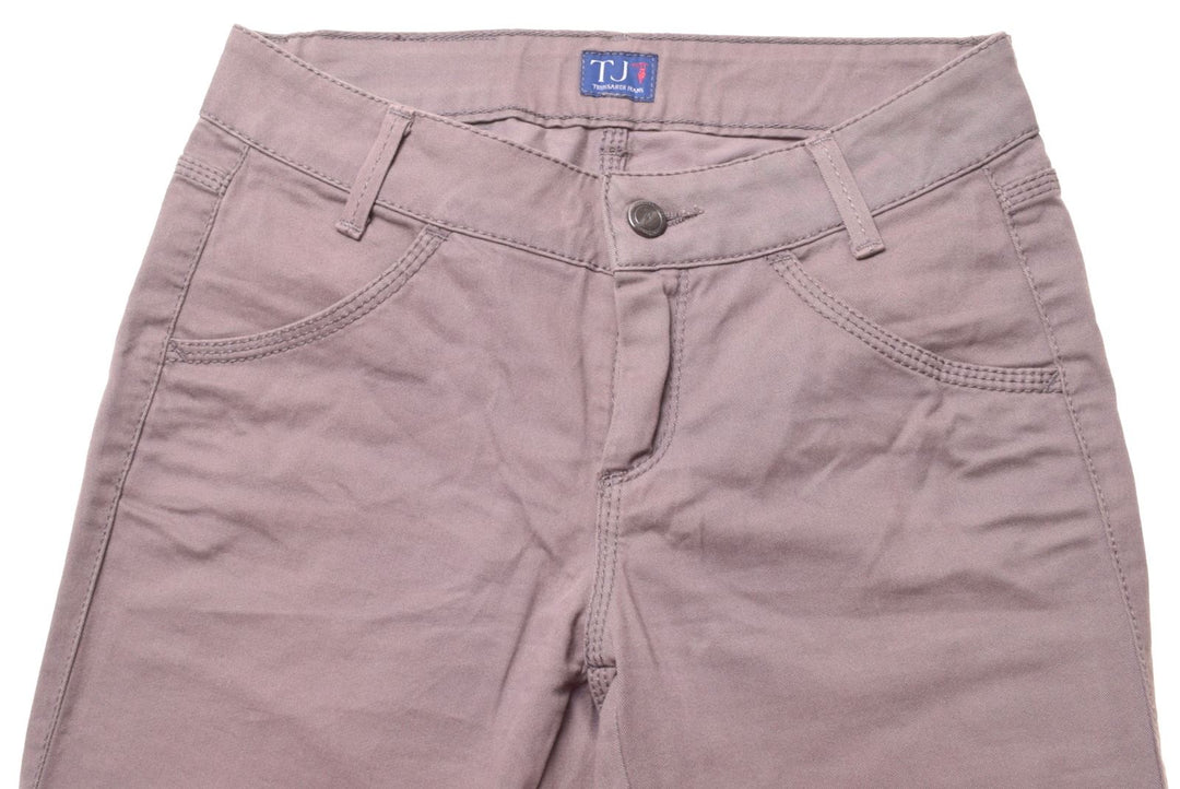 TRUSSARDI Womens Trousers W24 L30 Grey Cotton - Second Hand & Vintage Designer Clothing - Messina Hembry