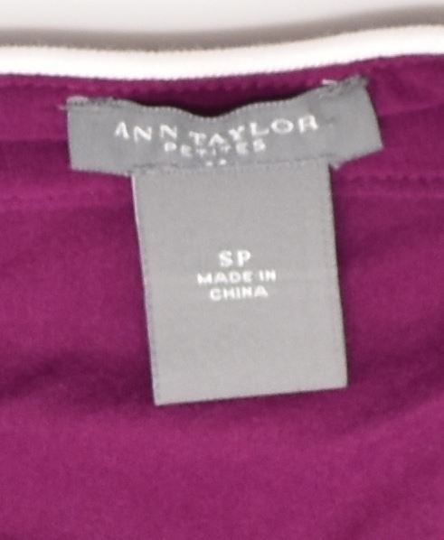ANN TAYLOR Womens Empire Dress UK 8 Small Purple Cotton | Vintage | Thrift | Second-Hand | Used Clothing | Messina Hembry 