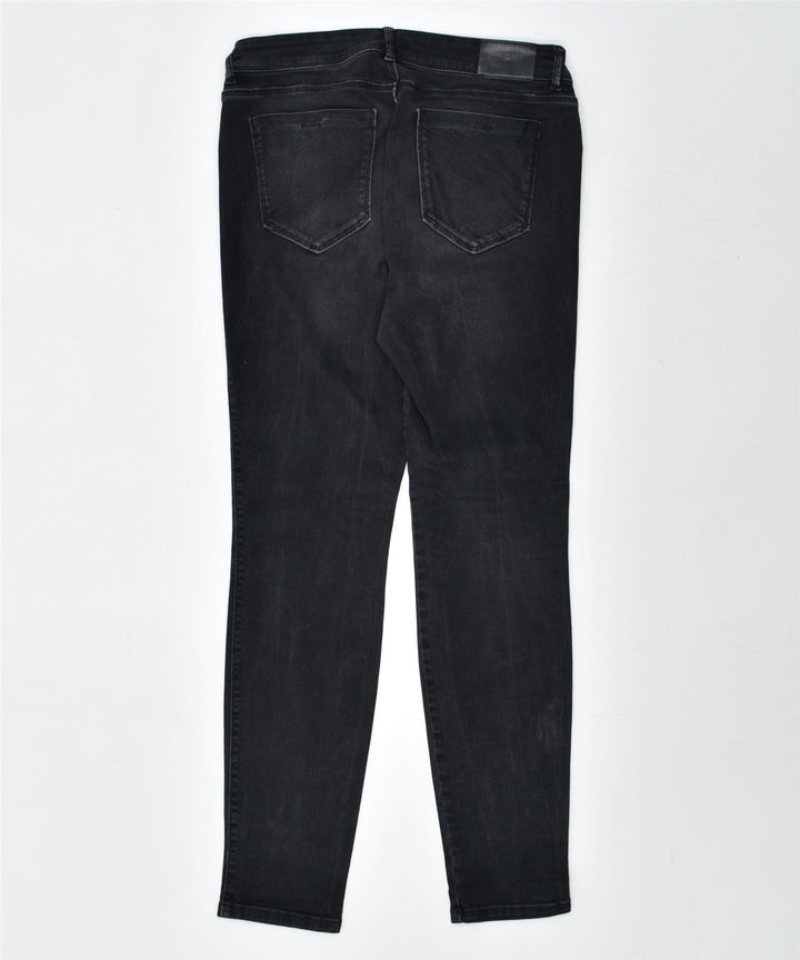 MASSIMO DUTTI Womens Mid Rise Skinny Jeans W28 L29 Black Cotton | Vintage | Thrift | Second-Hand | Used Clothing | Messina Hembry 