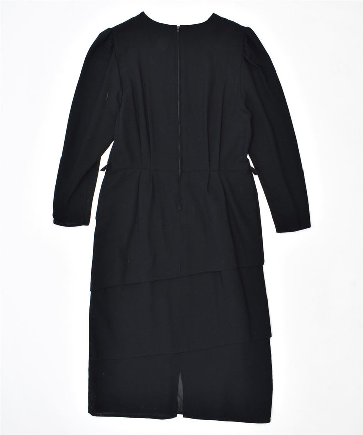 CANDA Womens Basic Dress IT 44 Medium Black Polyester Vintage | Vintage | Thrift | Second-Hand | Used Clothing | Messina Hembry 
