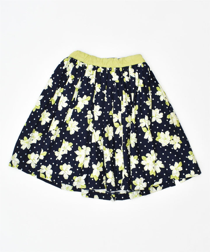 VINTAGE Womens Circle Skirt W24 XS Navy Blue Floral | Vintage | Thrift | Second-Hand | Used Clothing | Messina Hembry 